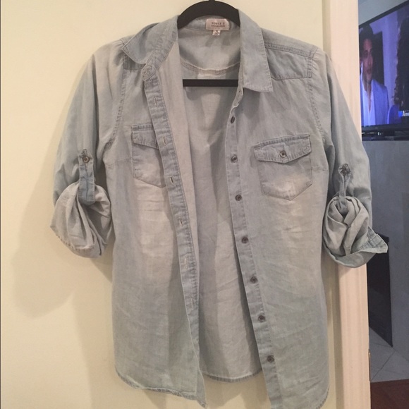 Denim button down shirt
