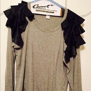 Grey & Black Faux Shoulders