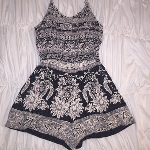 Black and white romper
