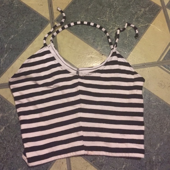 Hollister striped crop top