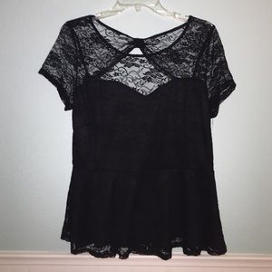 Forever 21 black lace top
