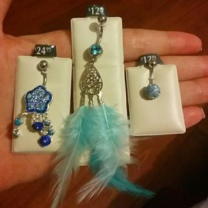 NWT surgical steel dangle belly rings