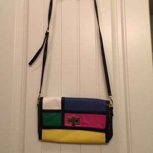 Colorful plaid handbag