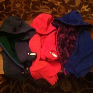 3 Lululemon Scuba Hoodies Size 6 (One Reversible)