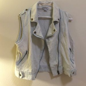Denim Blazer Vest