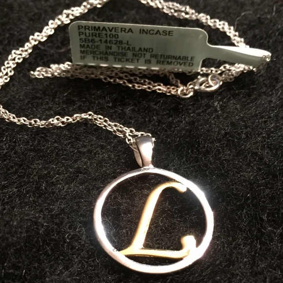 " L " Primavera Incase Pure 100 Necklace - Picture 3 of 3