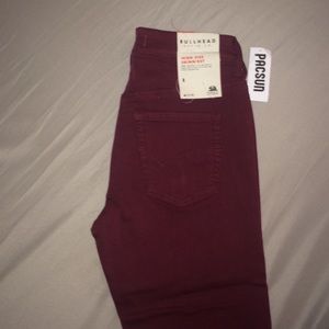 High waisted burgundy PacSun bullhead