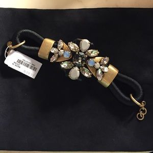NWT JCrew Chunky Statement Bracelet Black & Gold
