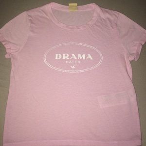 Light pink Hollister cropped graphic top