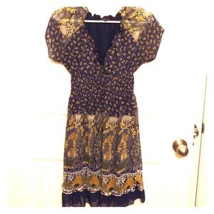 Blue paisley dress - Boho chic