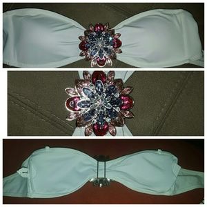 White bathing suit  top (New)