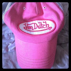 Von Dutch pink glitter hat