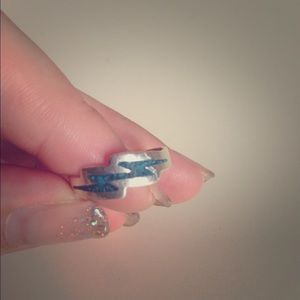 Sterling Silver Lightning Bolt Ring