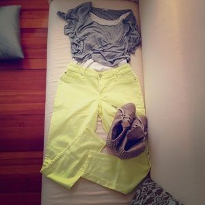 NEON Yellow Toothpick Skinny Jeans