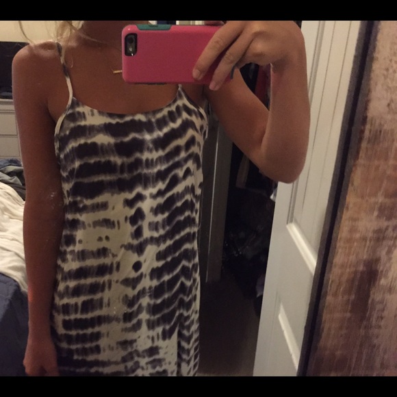 Dark grey and white tie dye dress