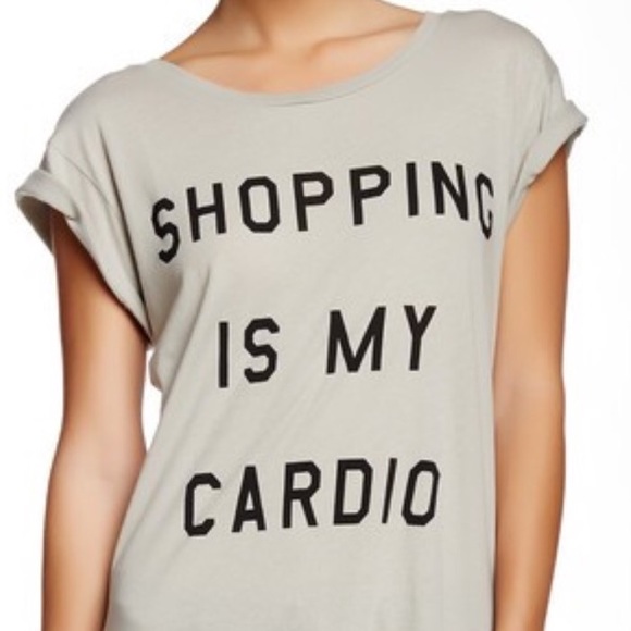 ❌SOLD❌ Wildfox Shopping is my Cardio Shirt - Picture 2 of 2