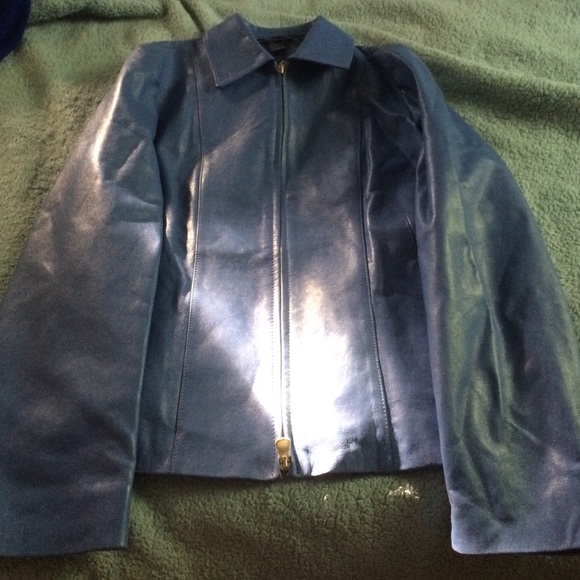 Small Light blue Catherine Stewart Leather jacket