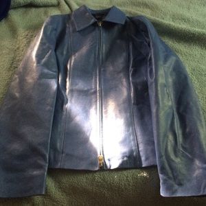 Small Light blue Catherine Stewart Leather jacket