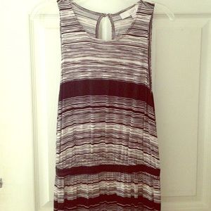 Black and cream LOFT maxi dress