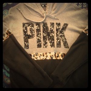 Rare Victoria's Secret Leopard Sequined Hoodie