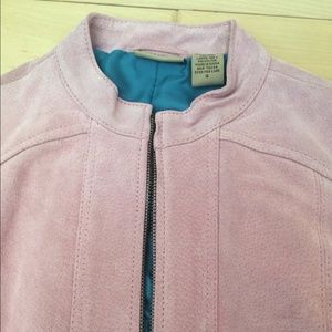 Pink leather jacket, size small
