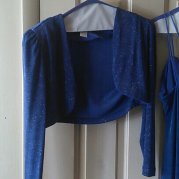 Beautiful purple Evening Gown with Jacket - Picture 4 of 4