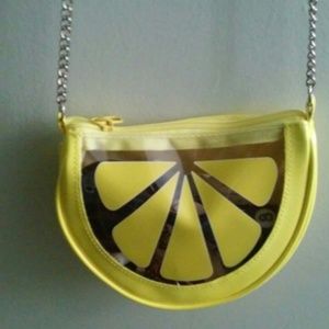 RESERVED lemon slice purse