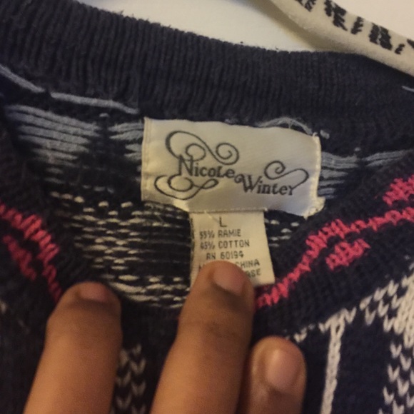 Multi-Patterned Sweater - Picture 3 of 4