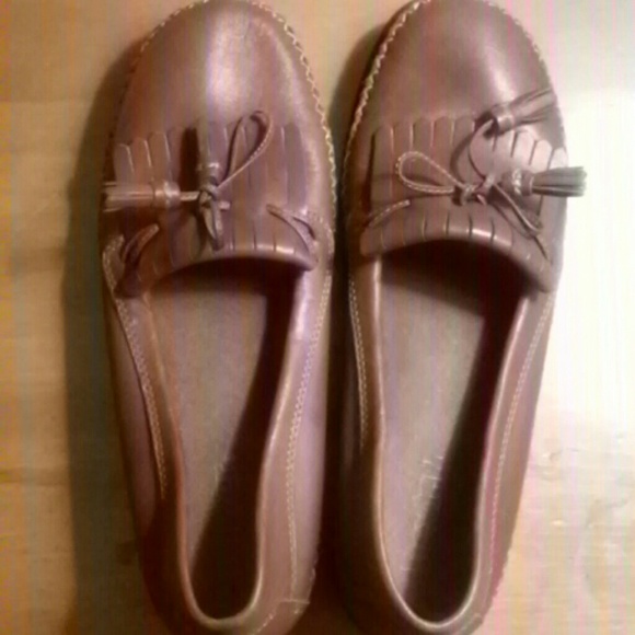 Brown Dexter slip on moccasins