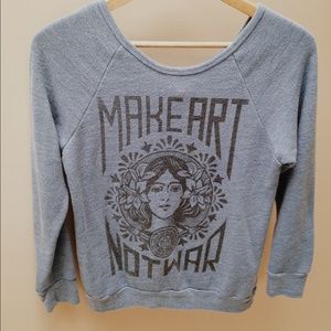 Make art not war sweater //