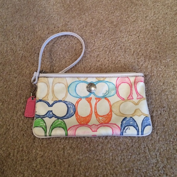 Colorful Coach wristlet