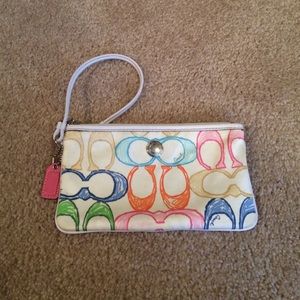 Colorful Coach wristlet