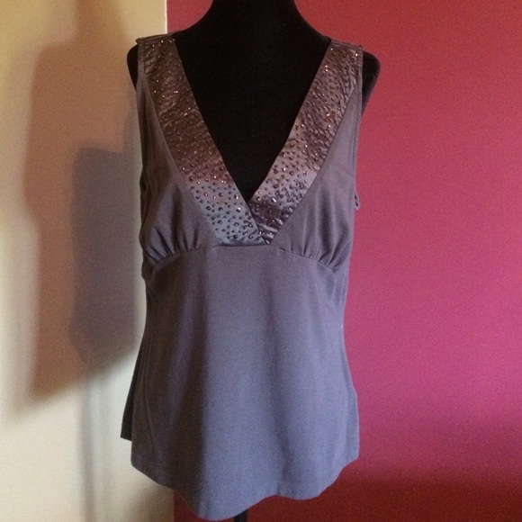 Liz Claiborne choc brown tank sz XL super cute!