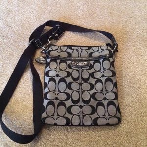 Black/Grey Coach cross body