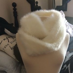 White Fur Scarf
