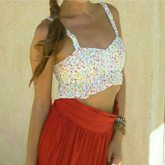 Cooperative Ruffle Hem Bra Top