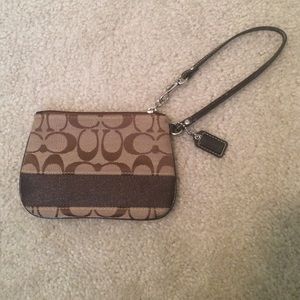 Brown Coach Wristlet