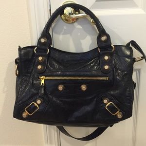 Motorcycle City Gold Hardware Bag