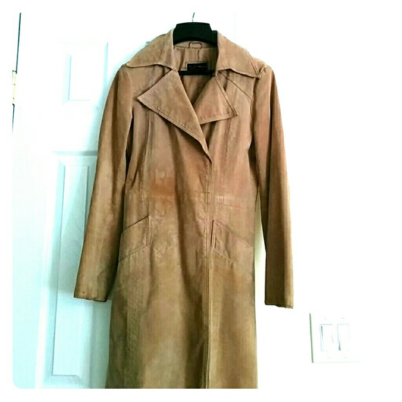Beige suede coat