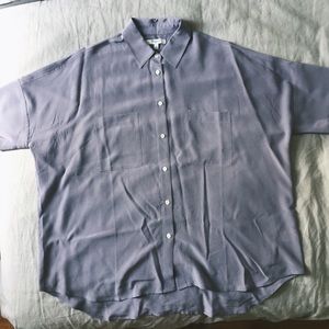 Madewell Silk Courier Shirt in Lilac