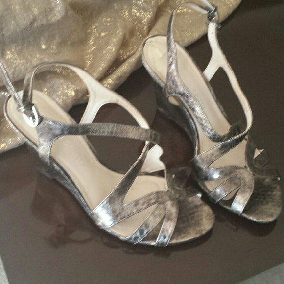 Gold leather sandals