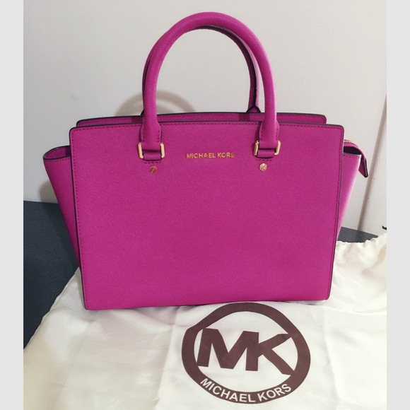 MICHAEL Michael Kors Handbags - Michael kors large Selma saffiano leather satchel
