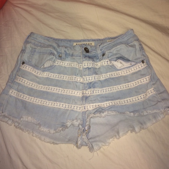High Waisted Bullhead Denim Shorts