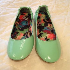 Mint green flats!