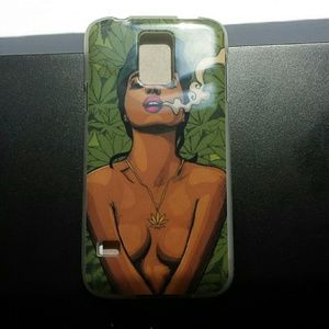 Sexy smoking girl samsung galaxy s5 phone case