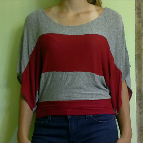 Butterfly Style Striped Shirt From Wet Seal