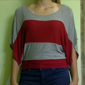 Butterfly Style Striped Shirt From Wet Seal