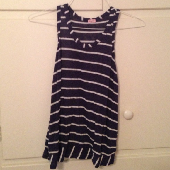 Blue and white striped splendid tank - Picture 1 of 2