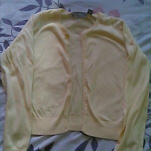 Yellow cardigan