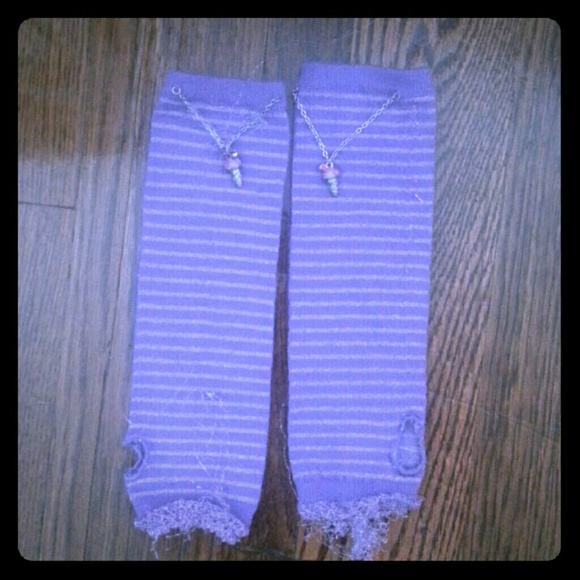Ice cream purple rave armwarmers